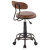 Lumisource Swift Task Chair in Antique Metal and Brown Faux Leather OC-SWFT AN+MBN